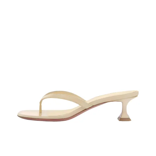 AMINA MUADDI Шлепанцы 4,5 см Женские Бежевые