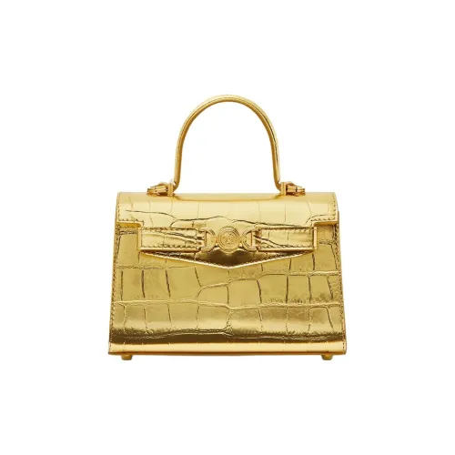 VERSACE Medusa '95 Телячья кожа Одно плечо Сумка Маленькая Женская Золотая