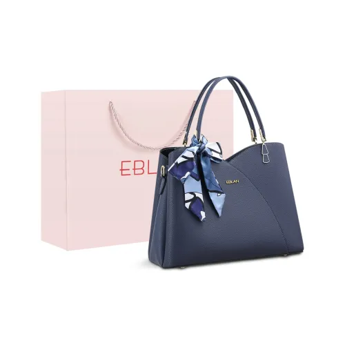 EBLAN Корова Кожа Сумка Сумка через плечо Сумка через плечо Стандартная Женская Синяя Экрю