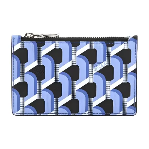 ROSA.K PVC с коровья кожа кошелек для монет держатель для карт мини женский небесно-голубой