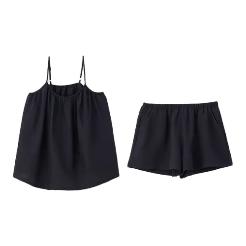 Jovini Черный охлаждающий топ и шорты с вкладышами для борьбы с выпуклостью женские пижамные комплекты