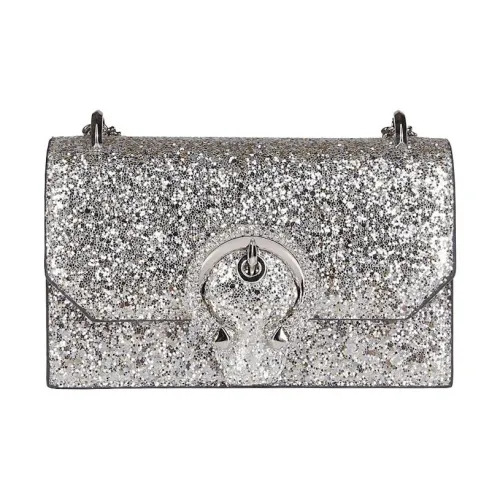 Jimmy Choo Сумка через плечо из кожи женская серебряная