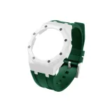 GA-2100-Фарфор Белый Корпус + Темно-Зеленый Ремешок