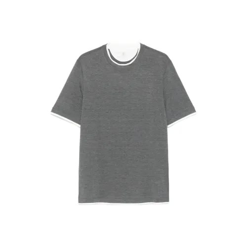 BRUNELLO CUCINELLI Рубашка Мужская Серого цвета