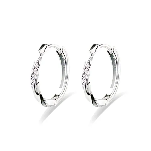 Серьги Braided Bun с цирконием для женщин