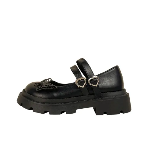 A M Грубый каблук Мэри Джейн туфли 5 см женские черные