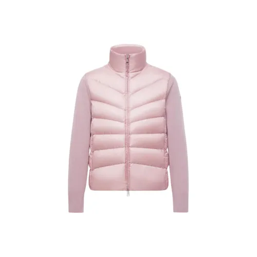 Moncler Padded Corduroy Collection Утепленный Шерсть Пуховик Женские Розовый