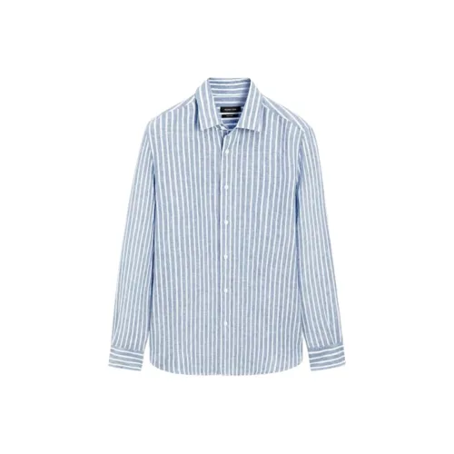 Massimo Dutti Бирюзовый Мужской Рубашки