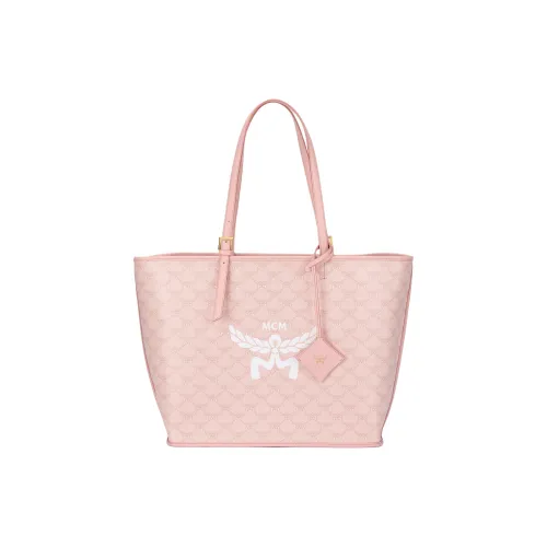 MCM Himmel Lauretos Покрытие Холст Кожа Одно Плечо Сумка Женская Розовая