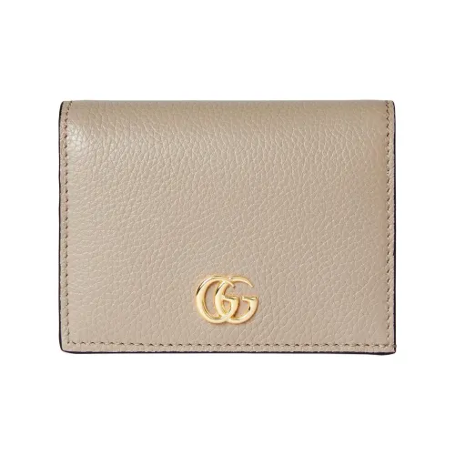 GUCCI GG Marmont Кожа Кошелек Маленький Женский Бежевый Оранжевый