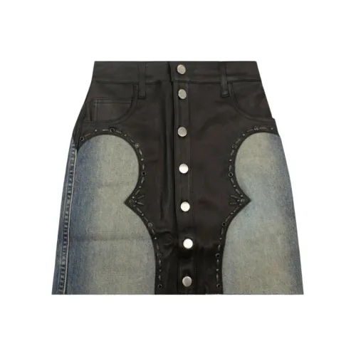 AMIRI Джинсовые короткие юбки Женские Черный