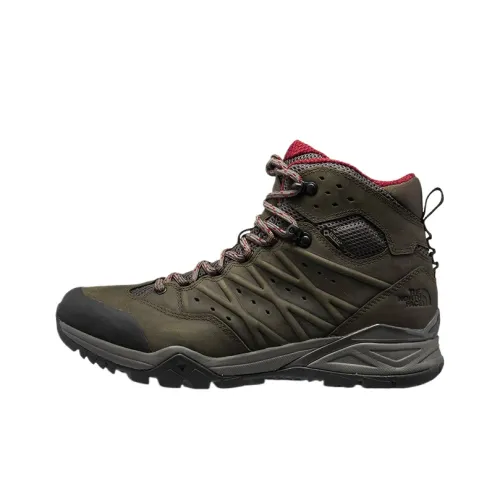 THE NORTH FACE Gore TEX Устойчивый к истиранию Высокий Топ Альпинистская Обувь Мужская Коричневый Красный