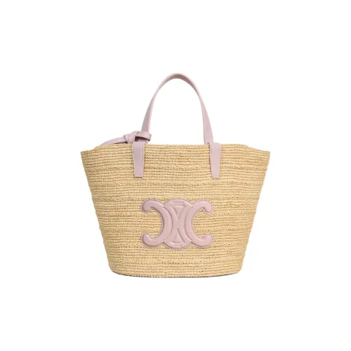 CELINE Raffia Tote Bag Женская Отбеленный Розовый