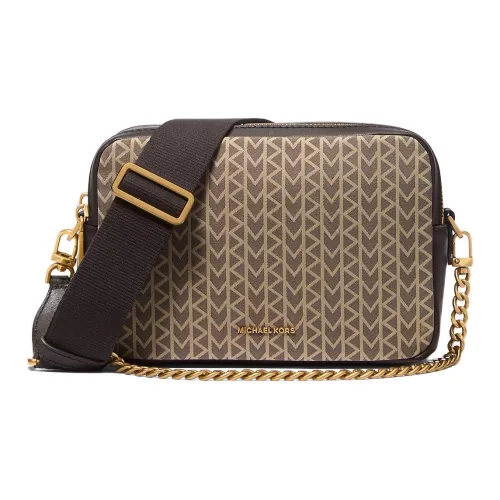 MICHAEL KORS Bryant Полиэстер Camera Сумка Сумка через плечо Сумка на плечо Средняя Женская Коричневая