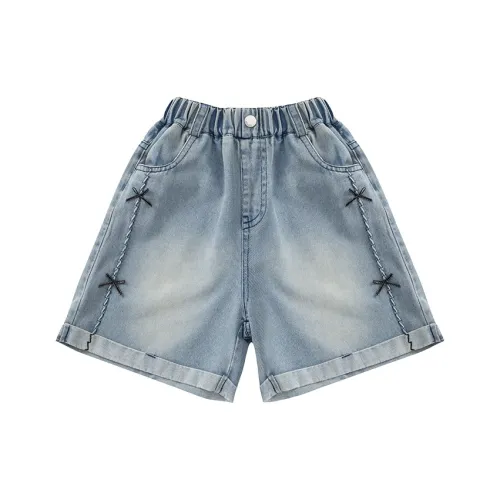 Mu Anmu Стильный Повседневный Тонкий Боковой Бант Деним Детский