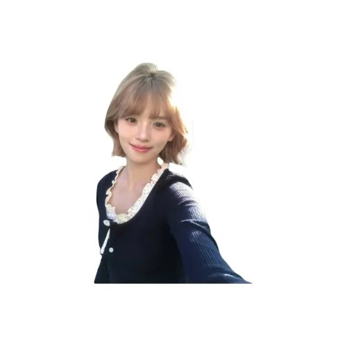 Gentle Welcome Перука Женская Корейский стиль Элегантность Боковая часть Milk Tea Champagne Золотой Короткие волосы Полный комплект перук