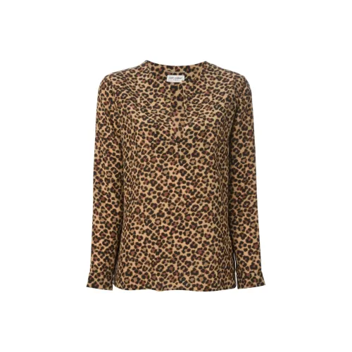 SAINT LAURENT Коричневые Женские Рубашки