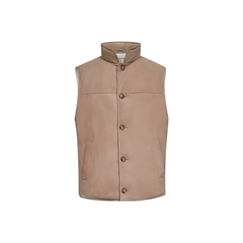 BRUNELLO CUCINELLI Жилет Мужской Коричневый