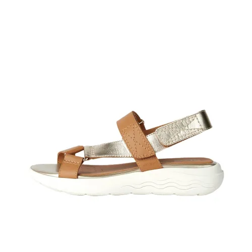 GEOX Spherica Ec5w Пляжные сандалии Женские Коричневый Золотой