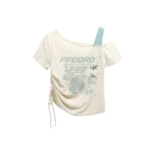 YICHEN Т-рубашка с оборванным рукавом женская