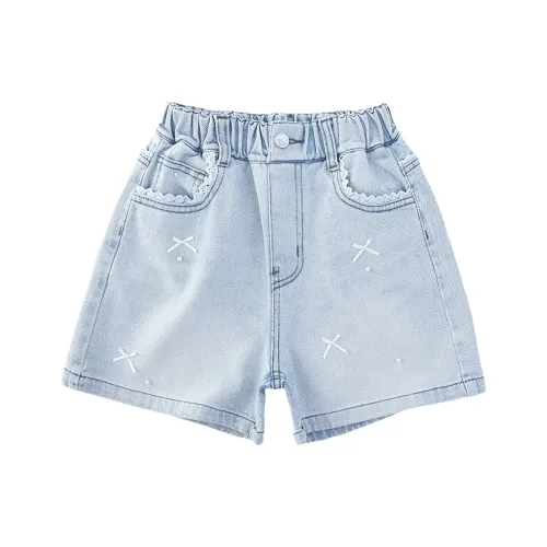 Mu Anmu Стильный Повседневный Тонкий Жемчужный Бантик Деним Детский