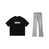 Комплект одежды (060 Черная футболка + Дымчато-серые штаны)