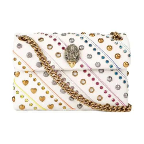 Kurt Geiger London Сумка через плечо из кожи мини женская бежевая