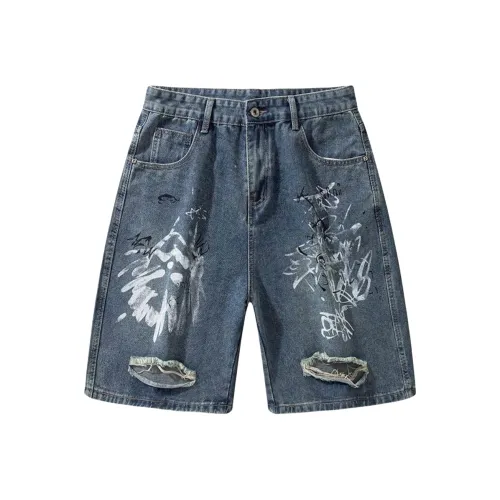 UNDERTIDES Светло-синий Унисекс Джинсовые шорты
