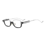 MK352YJ-005 Черная резинка с серебряным кругом, белые линзы