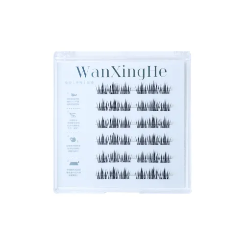 WANXINGHE No Tube No Glue Камелия Искусственные ресницы Одиночный кластер 36 кластеров 6 рядов