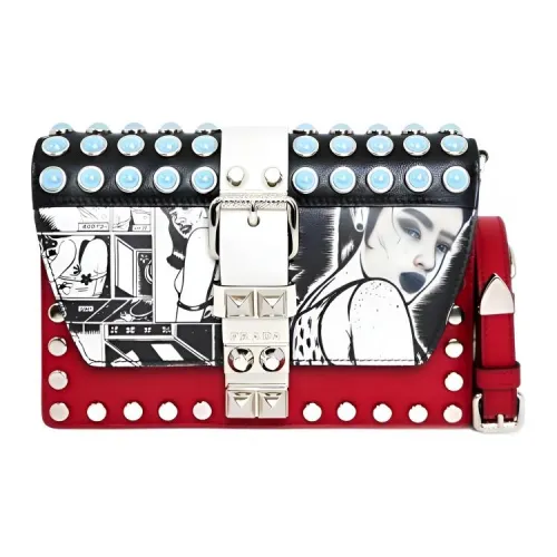 PRADA Кожа Сумка через плечо Маленькая Унисекс Многоцветная
