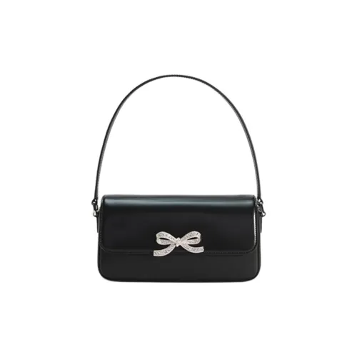 Self Portrait Корова Кожа Одно Плечо Сумка Средний Женский Черный