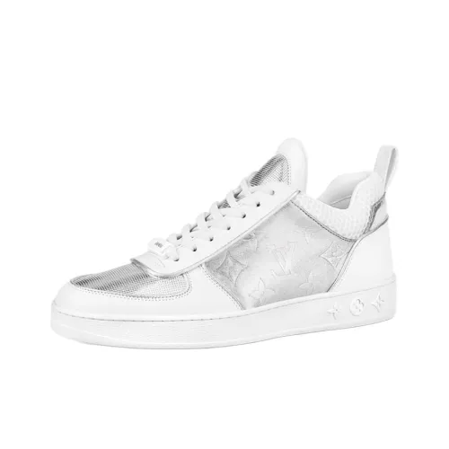 LOUIS VUITTON Boombo Low Топ Стильные Скейтбординги Женские Серебряный Белый