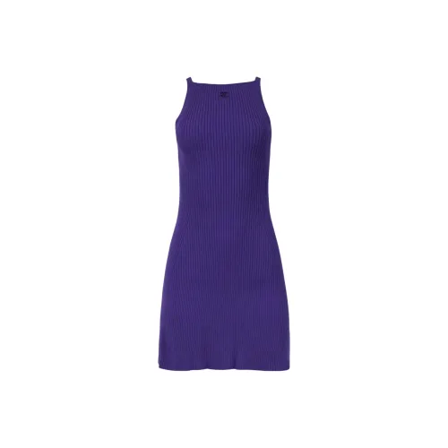 COURREGES Без рукавов Платье Женское Фиолетовое