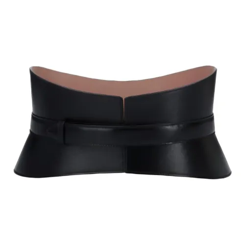 Alaia Телячья кожа Кожаные ремни Женские Черный Ширина 13,5CM