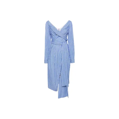 DRIES VAN NOTEN Blue Женские Длинные Рукава Платья