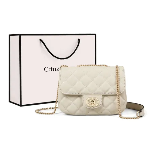 Crtnzo Kroez Сумка через плечо из коровьей кожи маленькая квадратная сумка стандартная женская экрю черный