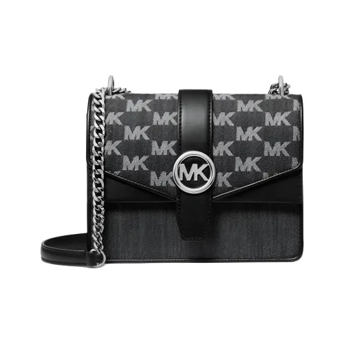 MICHAEL KORS MK Greenwich Ткань Сумка через плечо Маленькая Женская Черная