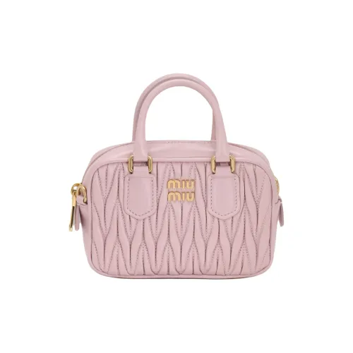 MIU MIU Arcadie Collection Matelassé Кожа Наппа Одно Плечо Сумка Стандартная Женская Розовая