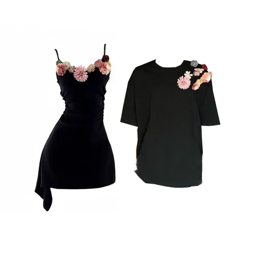 Frustration Garden Майка с короткими рукавами + Юбка и Рубашка Женские Комплекты