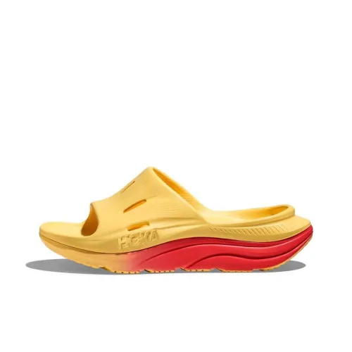 HOKA ONE ONE Ora Recovery Slide 3 Слипоны Желтый, красный Унисекс