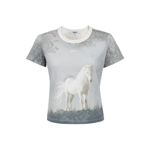 Only A43 Паровой серый цвет Женские футболки