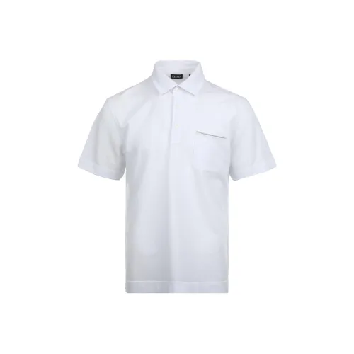 Ermenegildo Zegna Белая Мужская Рубашка Поло