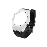 GA-2100 - Фарфоровый белый корпус + Черный ремешок