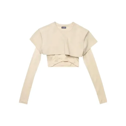Jacquemus Светлый хаки Женские футболки