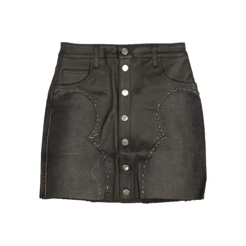AMIRI Джинсовые короткие юбки Женские Черный