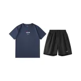 Комплект одежды (Классический темно-синий топ + супер-черные шорты)