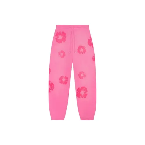 Denim Tears Co-brand Вязаные Тренировочные Штаны Мужские Фуксия