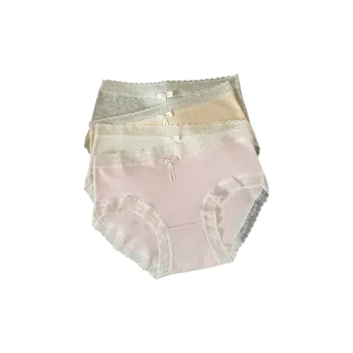 Бикини из хлопка Shopping MID Шаговый шов (передняя задняя посадка) Трусики Женские 4 упаковки