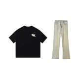 Комплект одежды (059 Черная футболка + Желтые грязные штаны)